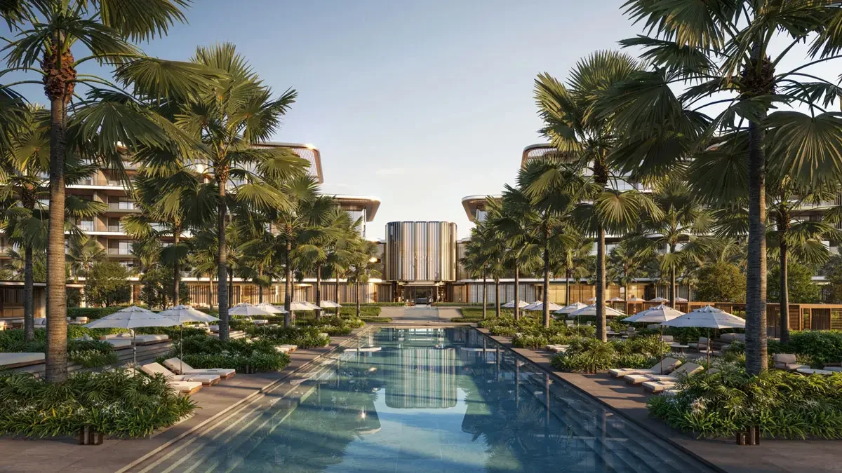 Planned landscaped residents’ pool at Four Seasons Saadiyat